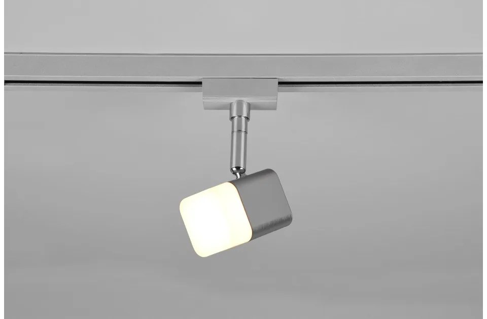 Σποτ Φωτιστικό Ράγας LED 3,5W Νίκελ Ματ Dimmable DUOline 78150107 Trio Lighting-78150107-Νίκελ Ματ 78150107