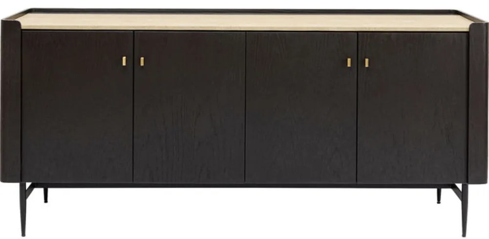 Μπουφές Milano Ξύλο Καφέ-Μαύρος  180x55x85εκ - Μπεζ
