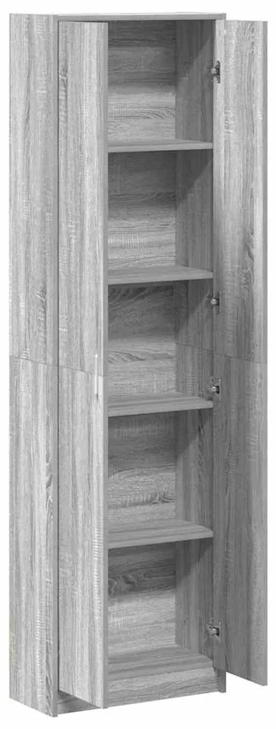 vidaXL Ντουλάπι Γκρι sonoma 55 x 25 x 189 εκ. Επεξεργασμένο ξύλο