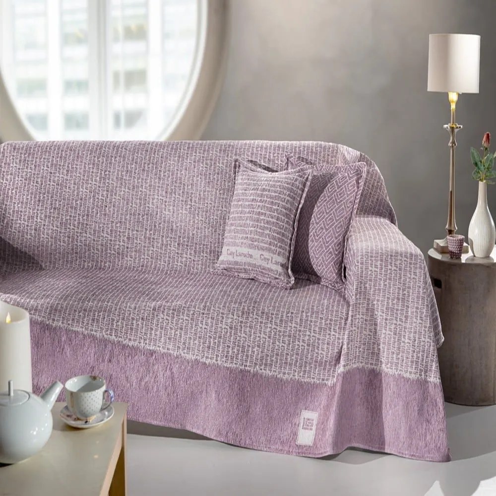 Ριχτάρι Parfait Lilac Guy Laroche Τριθέσιο 180x300cm Βαμβάκι-Ακρυλικό