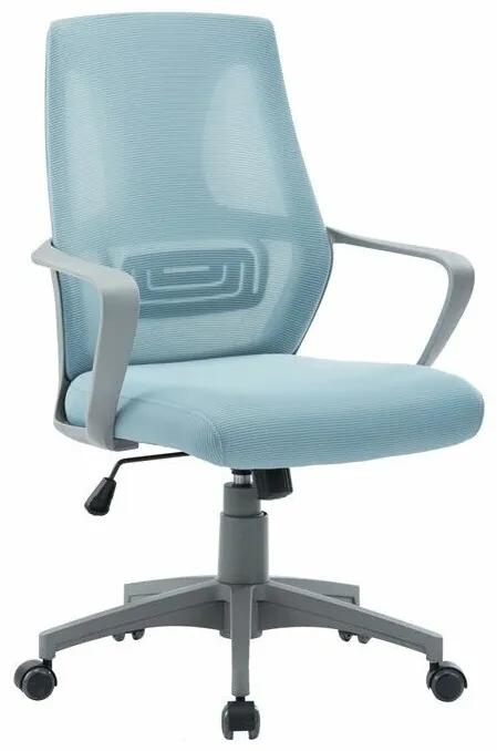 Καρέκλα γραφείου Mesa 426, Ανοιχτό μπλε, Γκρι, 93x59x60cm, 11 kg, Με μπράτσα, Με ρόδες, Μηχανισμός καρέκλας: Κλίση | Epipla1.gr
