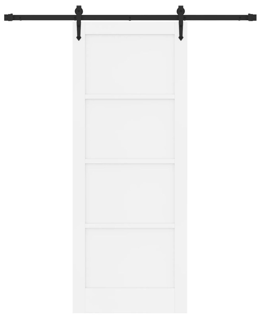 vidaXL Συρόμενη Πόρτα με Σετ Υλικών Λευκό 83x211 cm Ξύλο Πεύκου