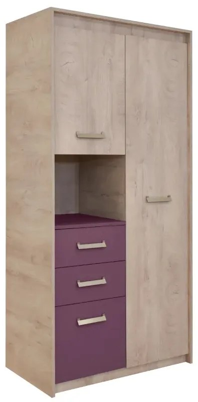 MATIS Ντουλάπα δίφυλλη 2V3F Kinder Βιολετί Matis640461