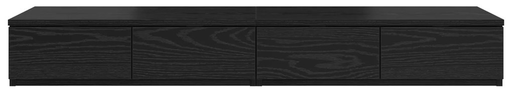 vidaXL Κομοδίνα Μαύρα 120x36.5x16.5 εκ Επεξεργασμένο Ξύλο