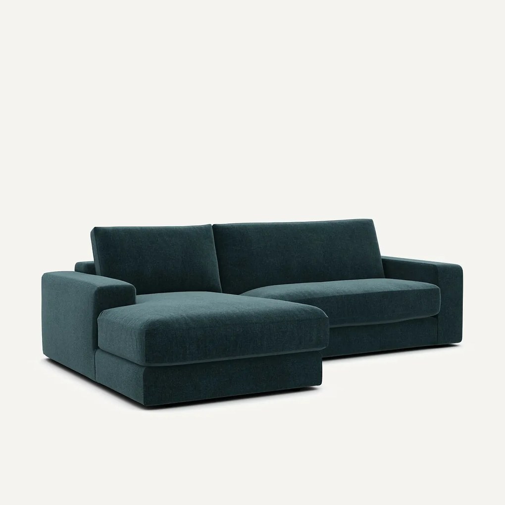 Γωνιακός καναπές από βελούδινο chenille ύφασμα, Skander