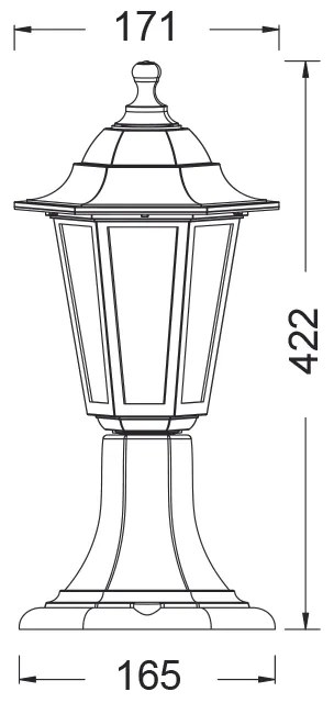 6S PLASTIC FLOOR GARDEN WHITE LUMINAIRE 41CM E27 IP44 - PLGQ3W - PLGQ3W