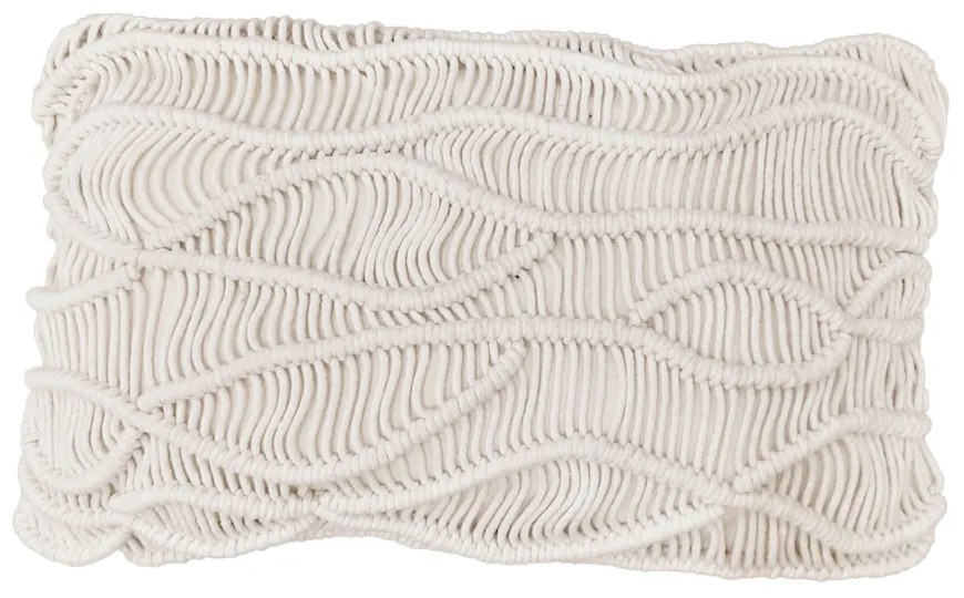 KRISHA ΔΙΑΚΟΣΜΗΤΙΚΟ ΜΑΞΙΛΑΡΙ MACRAME ΒΑΜΒΑΚΙ POLYESTER IVORY 30x50cm - 029117