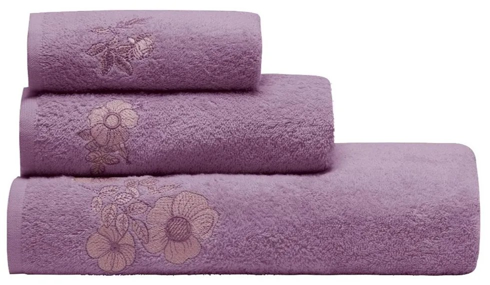 Πετσέτες Brixton 03 (Σετ 3τμχ) Lila Kentia Towels Set 70x140cm 100% Βαμβάκι