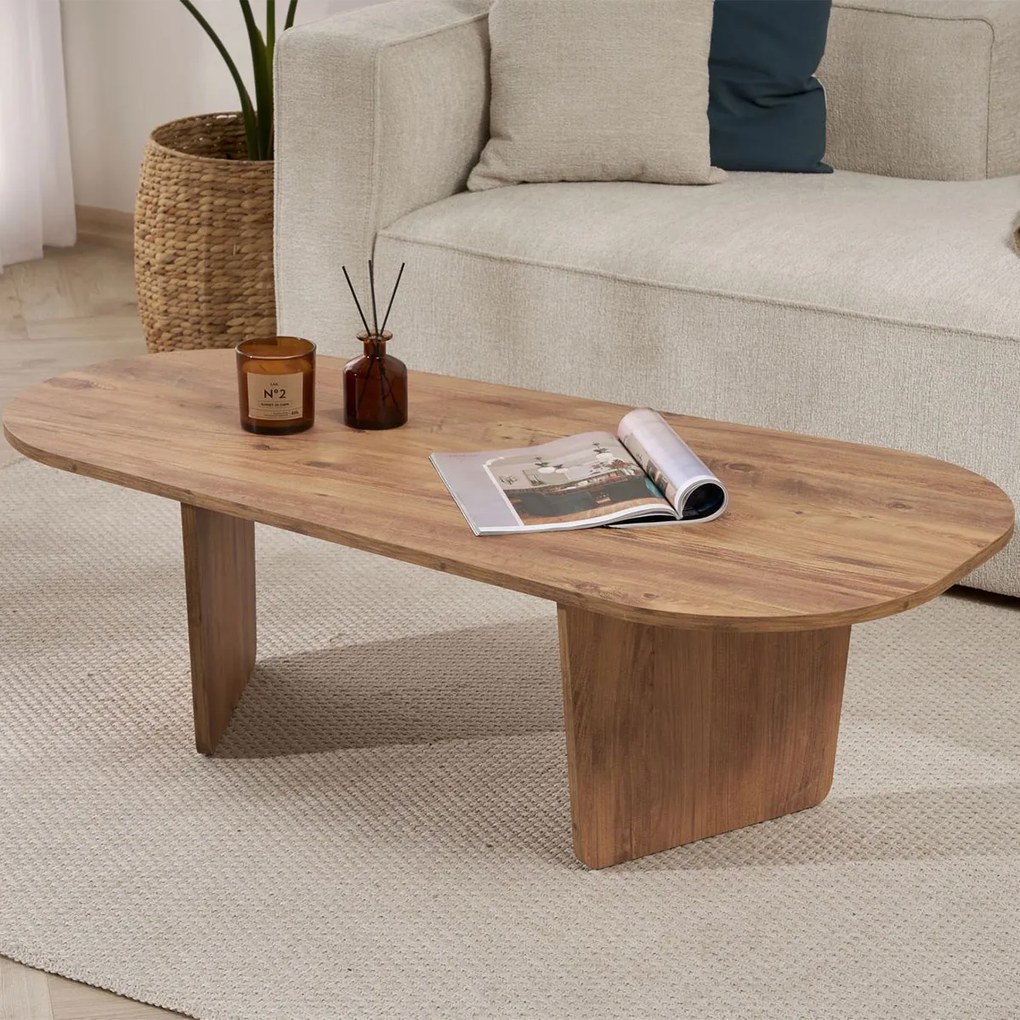 Τραπέζι Σαλονιού (130x65x40) A-G Ovalis 838NRD1109 Atlantic Pine