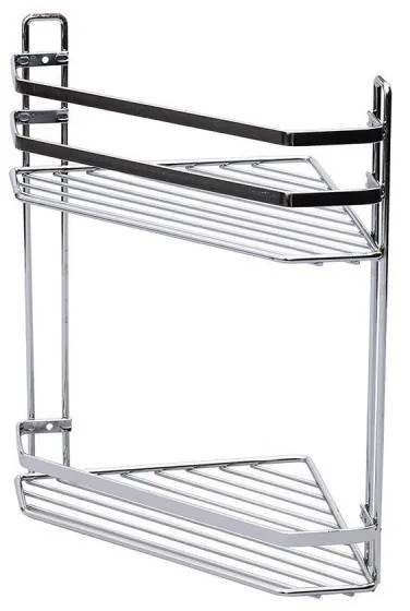 ESTIA ΕΤΑΖΕΡΑ ELEGANT ΜΕΤΑΛΛΙΚΗ ΓΩΝΙΑΚΗ 2 ΘΕΣΕΩΝ 32x28x18cm ΧΡΩΜΙΟΥ