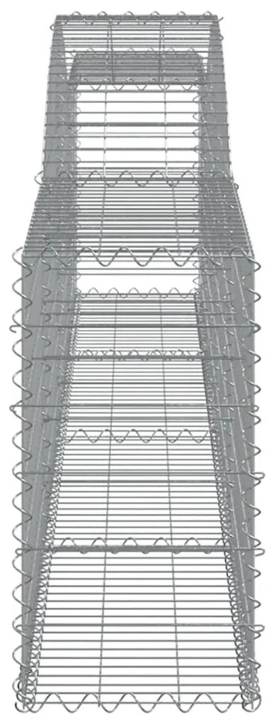 Συρματοκιβώτια Τοξωτά 2 τεμ. 400x30x60/80 εκ. Γαλβαν. Ατσάλι - Ασήμι