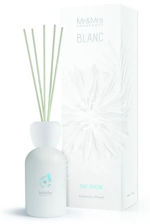 Αρωματικό Χώρου Με Στικς Blanc Diffuser Pure Amazon 250ml Mr &amp; Mrs Fragrance Glass