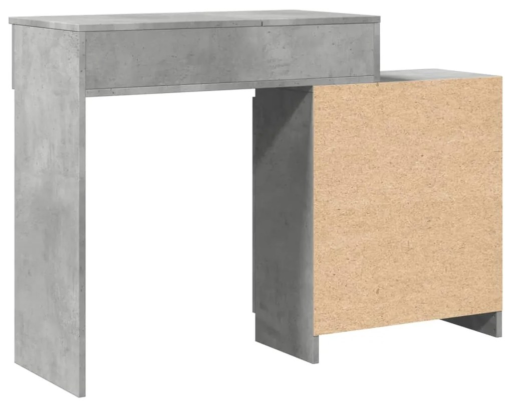 vidaXL Μπουντουάρ με LED Γκρι Σκυροδέματος 115x37x110,5 εκ.