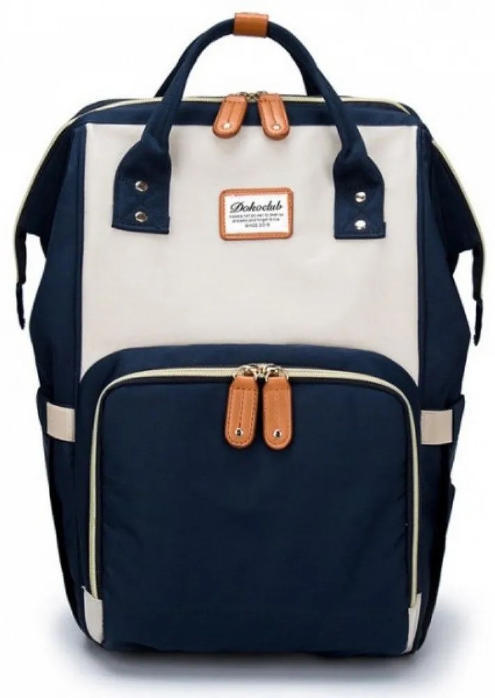 Τσάντα Μωρού Πλάτης B-313 42x28x21 Blue-Beige Doko Club Ύφασμα