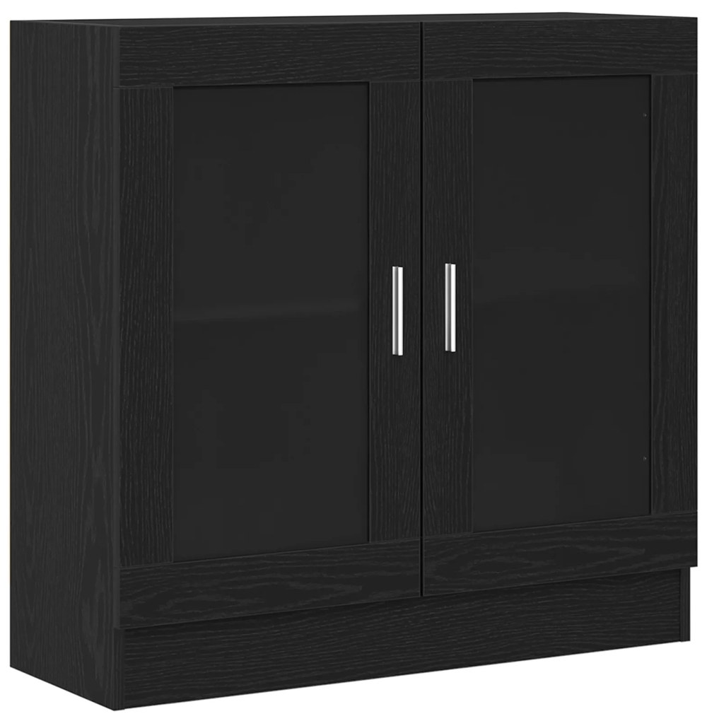 vidaXL Μαύρη Βιβλιοθήκη από Δρυ με διαστάσεις 82,5x30,5x80 εκ. Φτιαγμένη από ξύλο