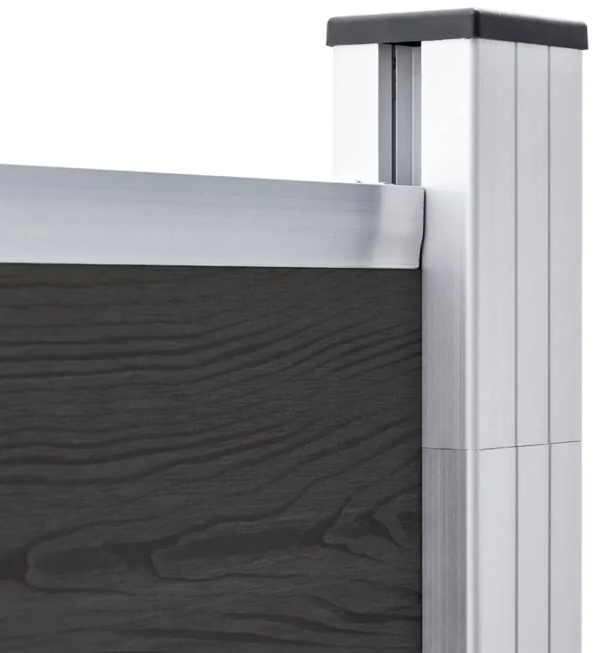 vidaXL Πάνελ Περίφραξης Μαύρο 180 x 186 εκ. από WPC