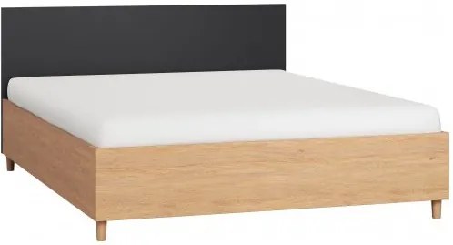 Κρεβάτι Simple-160 x 200-Λευκό - Μαύρο