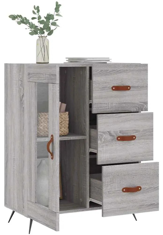 vidaXL Ντουλάπι Γκρι Sonoma 69,5 x 34 x 90 εκ. από Επεξεργασμένο Ξύλο
