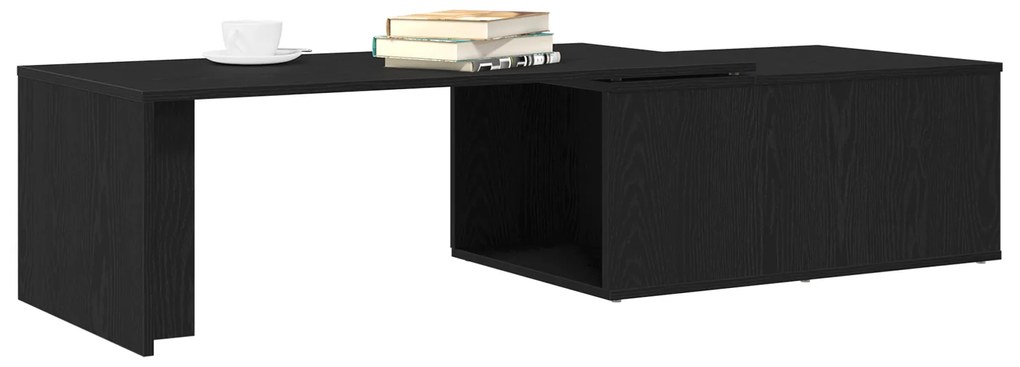 vidaXL Τραπεζάκι Σαλονιού Μαύρο Δρυς 150x50x35 εκ. Φτιαγμένο από Μηχανικό Ξύλο
