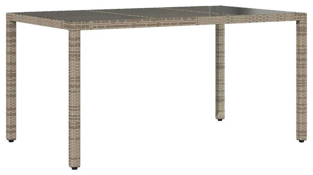 vidaXL Σέτ φαγητού για κήπο 7 pcs Γκρι 150 x 90 x 75 cm