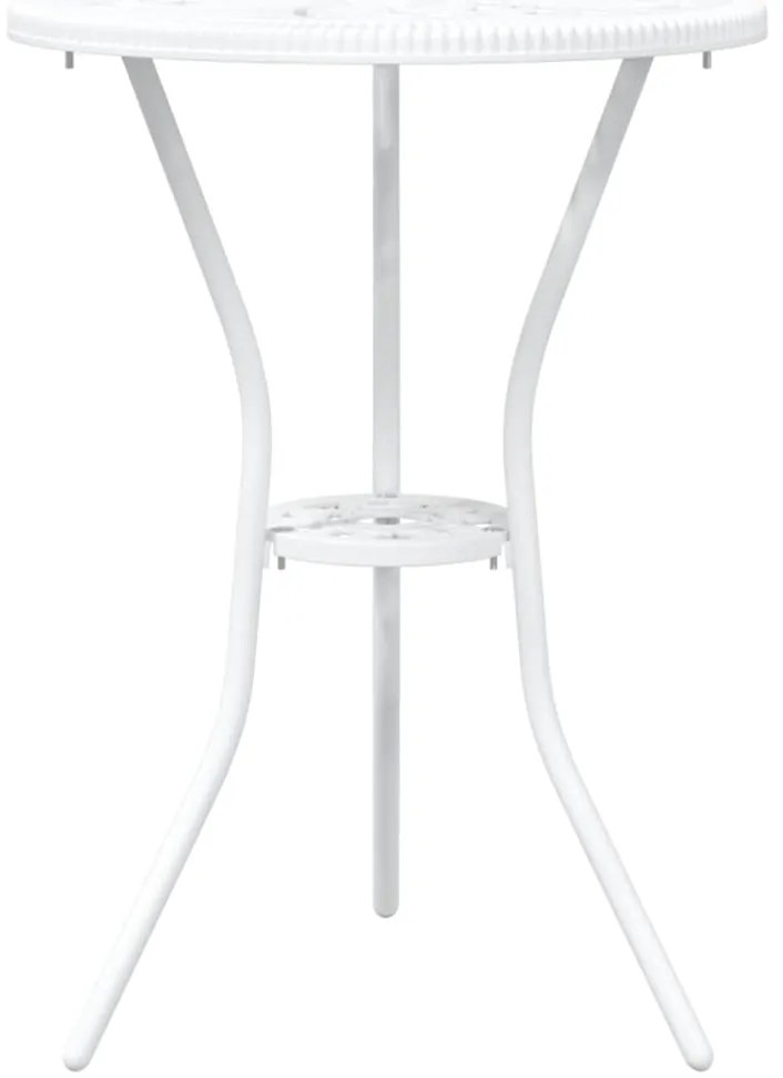 vidaXL Σετ Μπιστρό Κήπου 3 pcs Λευκό Αλουμίνιο