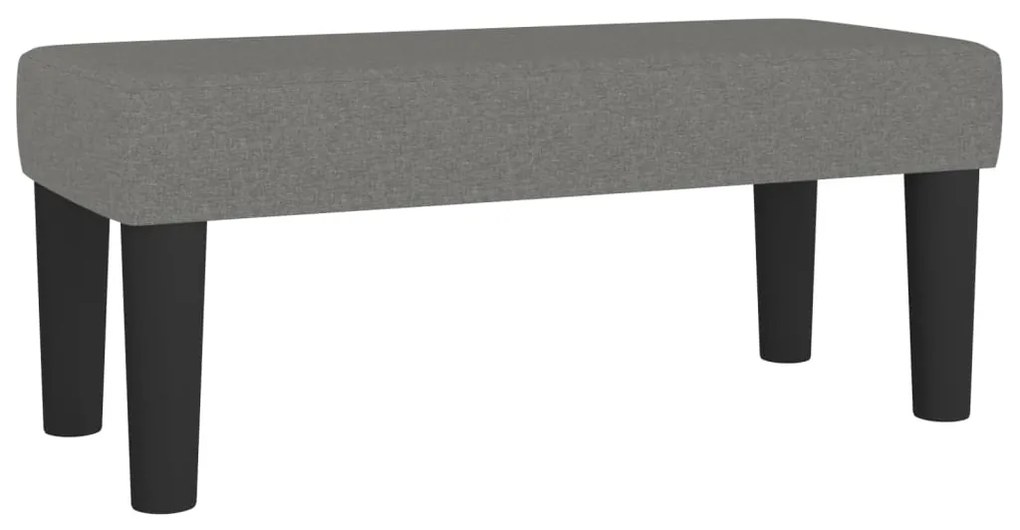 vidaXL Κρεβάτι Boxspring με Στρώμα Σκούρο Γκρι 90x200 εκ. Υφασμάτινο