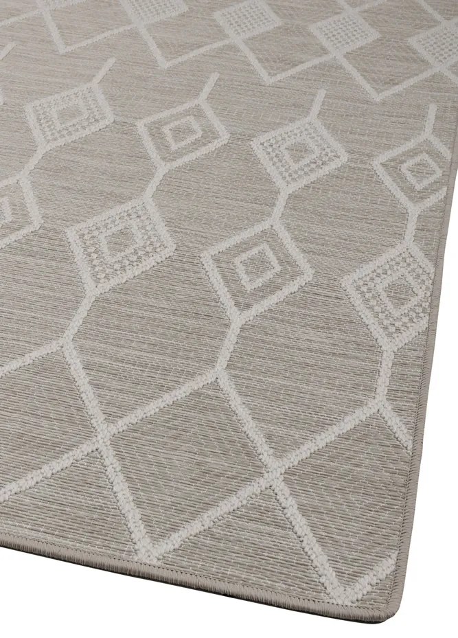 Ψάθινο χαλί Jersey 182/515 Ανοιχτό Μπεζ Ρόμβοι - Colore Colori 1,40x2,00