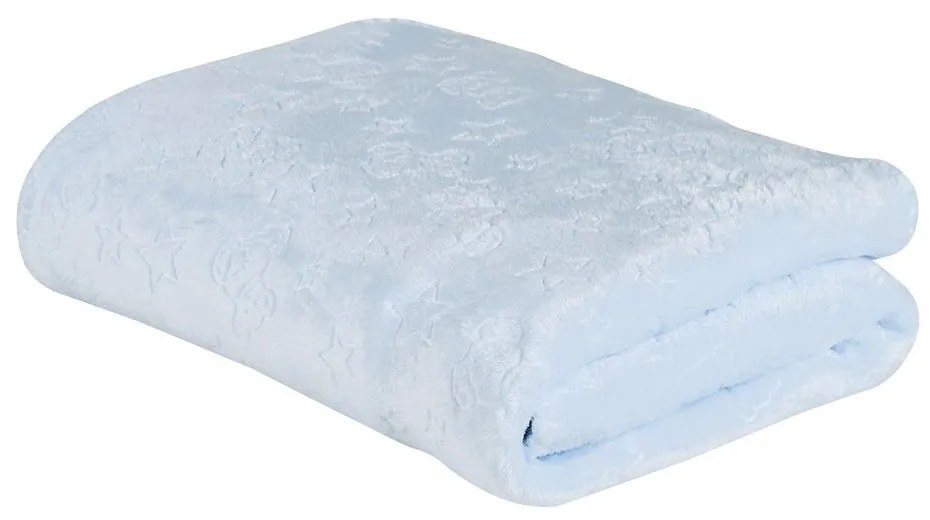 Κουβέρτα Βρεφική Relax 4905 Fleece Light Blue Das Home Αγκαλιάς 75x100cm Πολυέστερ