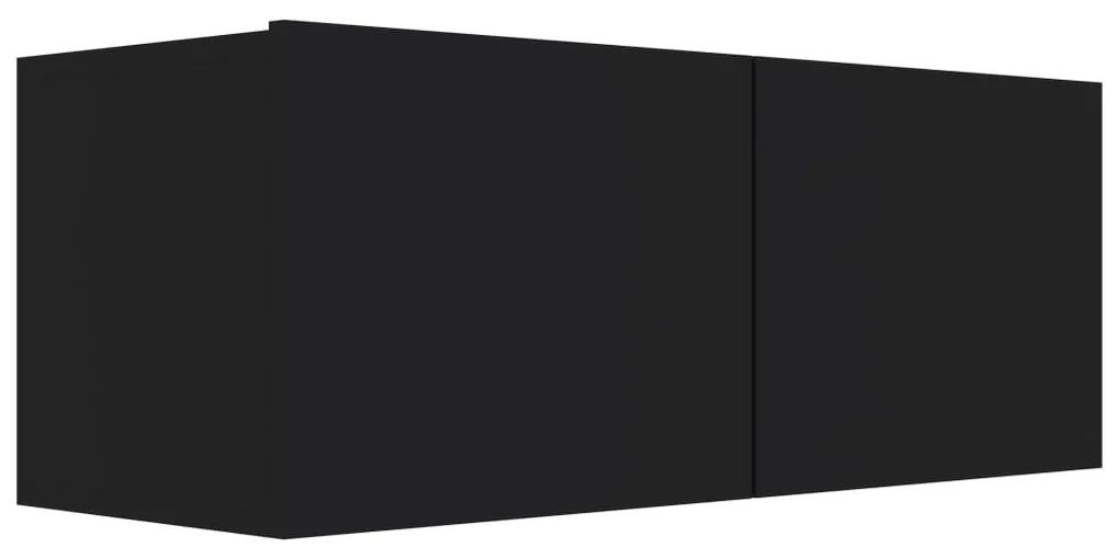 vidaXL Έπιπλο Τηλεόρασης Μαύρο 80 x 30 x 30 εκ. από Μοριοσανίδα