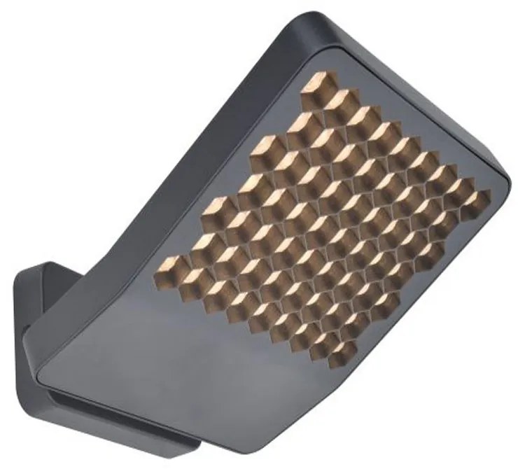 Φωτιστικό Τοίχου Atlantis 7801606118 3000K 3000lm 20,1x10,8x22,4cm Dark Grey Lutec