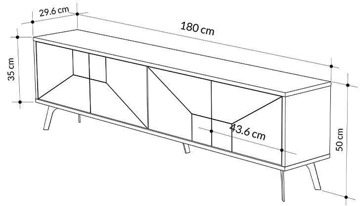 ΕΠΙΠΛΟ ΤΗΛΕΟΡΑΣΗΣ DUNE MEGAPAP ΧΡΩΜΑ ΦΥΣΙΚΟ ΟΞΙΑΣ 180X29,6X50ΕΚ.
