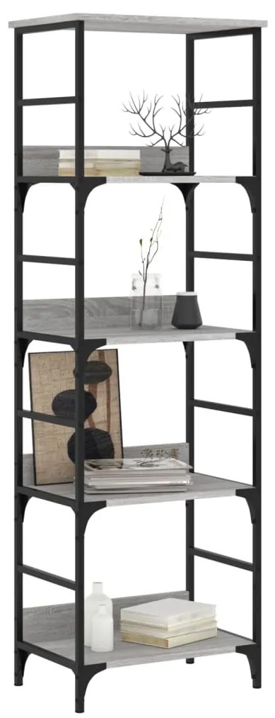 vidaXL Βιβλιοθήκη Γκρι Sonoma 50x33x153 εκ. Επεξεργασμένο Ξύλο
