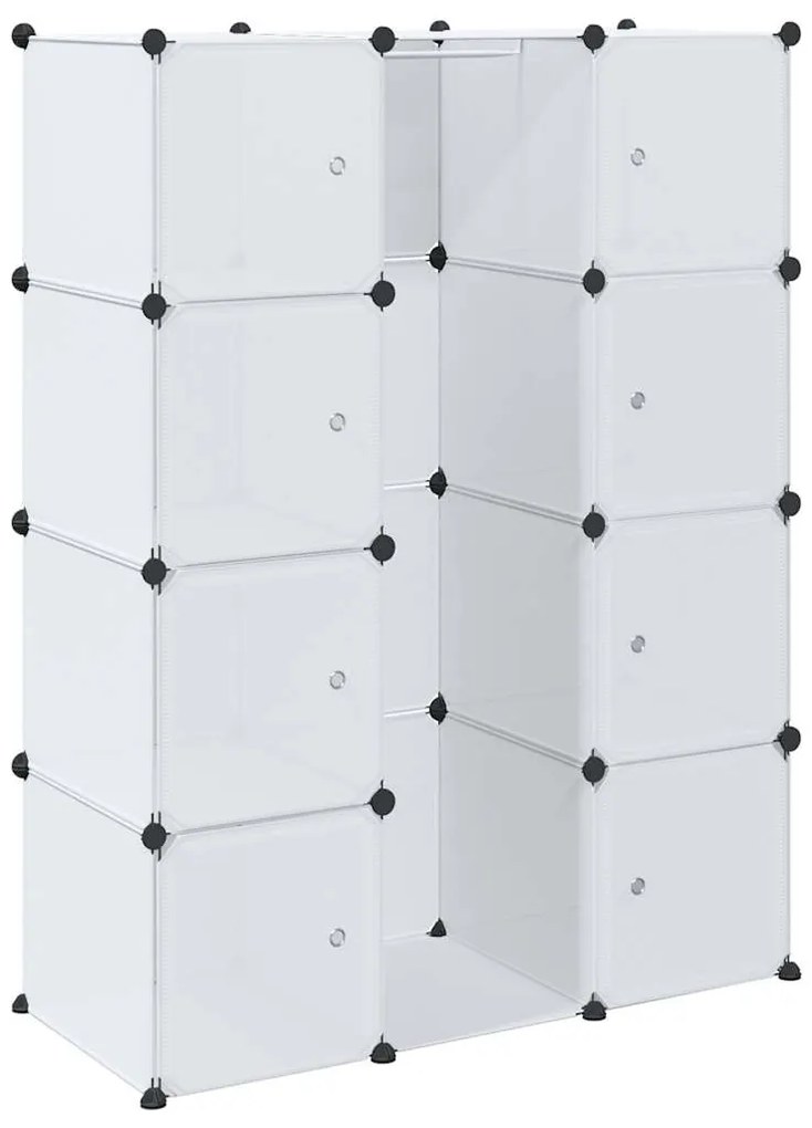vidaXL Ντουλάπα Σπονδυλωτή 9 Τμήματα Άσπρη 109x36,5x143 εκ.