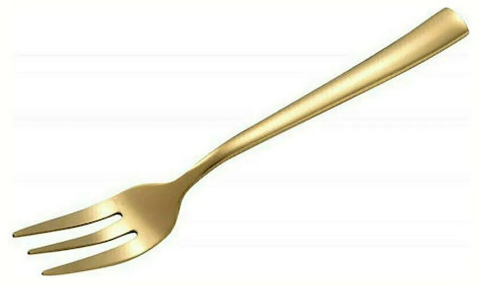 Πιρουνάκι Γλυκού Nis 03071 15,5cm Gold Dinox Stainless Steel