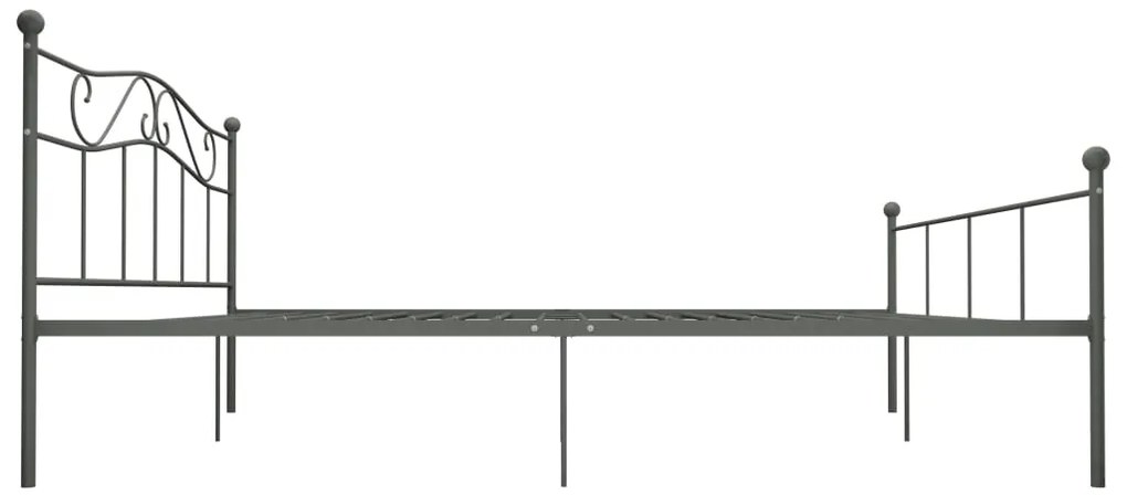 vidaXL Πλαίσιο Κρεβατιού Γκρι 180 x 200 εκ. Μεταλλικό