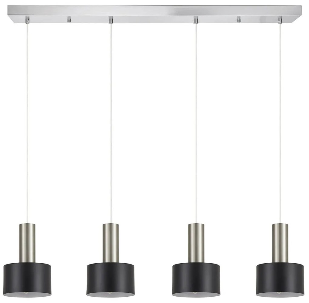 Φωτιστικό Οροφής Πολύφωτο Homelighting 77-8455 Nickel/Black