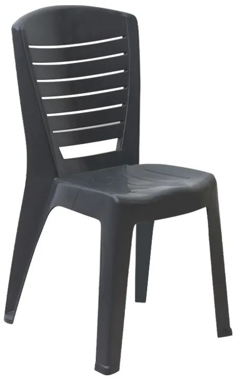 Megapap Καρέκλα Πολυπροπυλενίου Tabia Ανθρακί 47x49x86εκ.