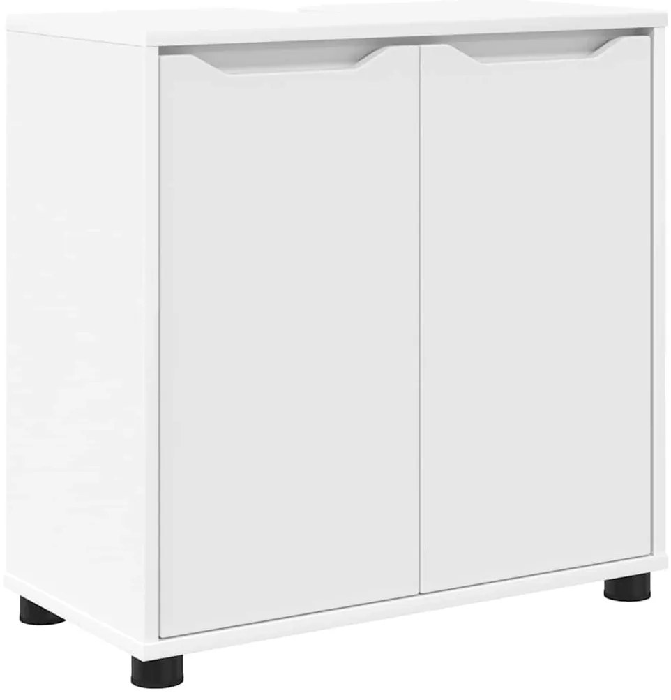 vidaXL Σετ Επίπλων Μπάνιου με συρτάρι 4 pcs Λευκό Επεξεργασμένο ξύλο