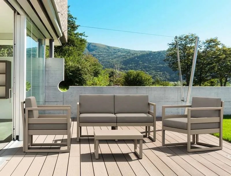 SET ΜΥΚΟΝΟΣ 2ΘΕΣ.DOVE GREY ΜΕ ΜΑΞ.(2ΘΕΣ.+2ΠΟΛ.+ΤΡΑΠ 65εκ.) 138Χ72Χ75/73Χ72Χ75/65Χ65Χ33εκ.