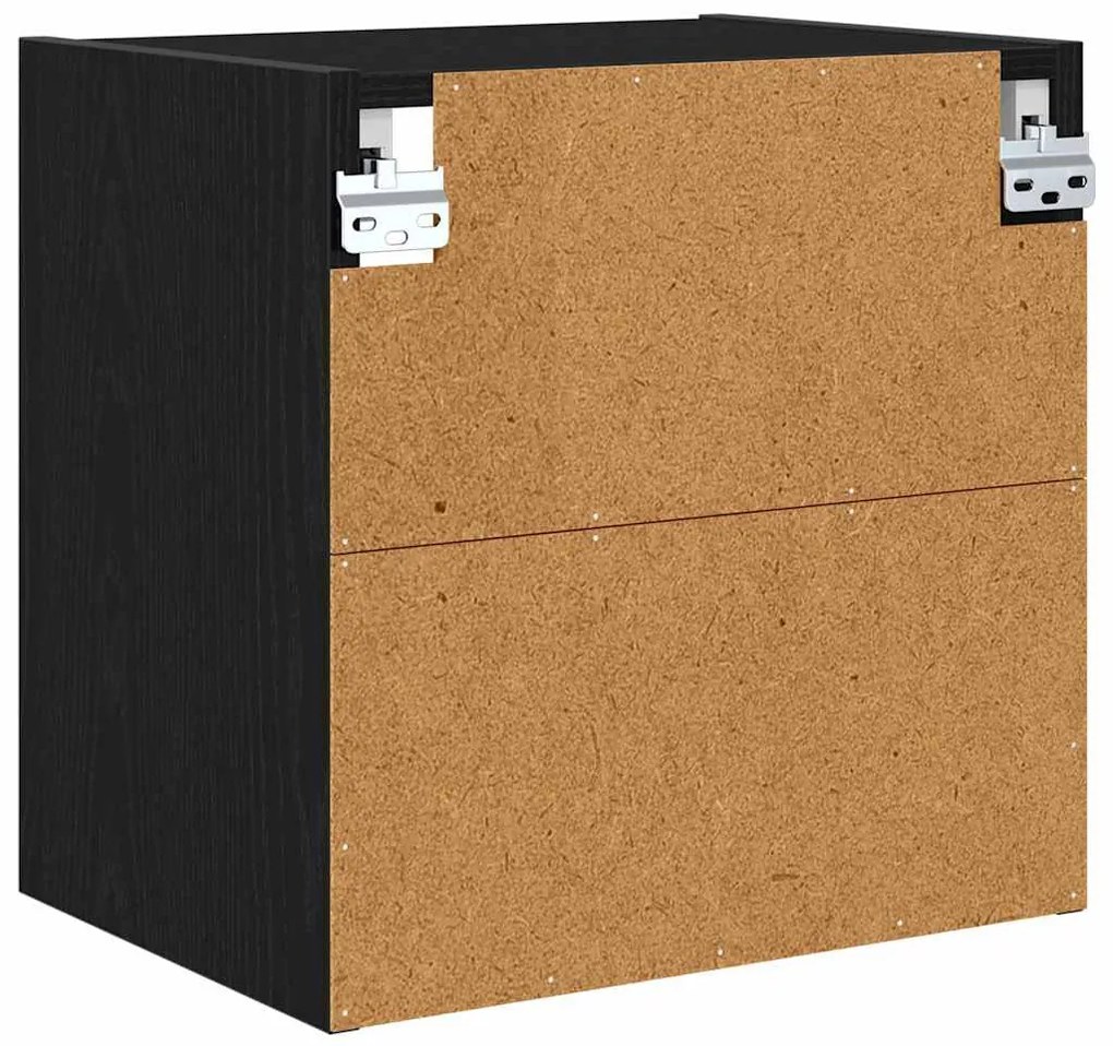 vidaXL Κρεμαστό ντουλάπι με αποθήκευση Μαύρη Οξυά 40 x 29,5 x 40 εκ.