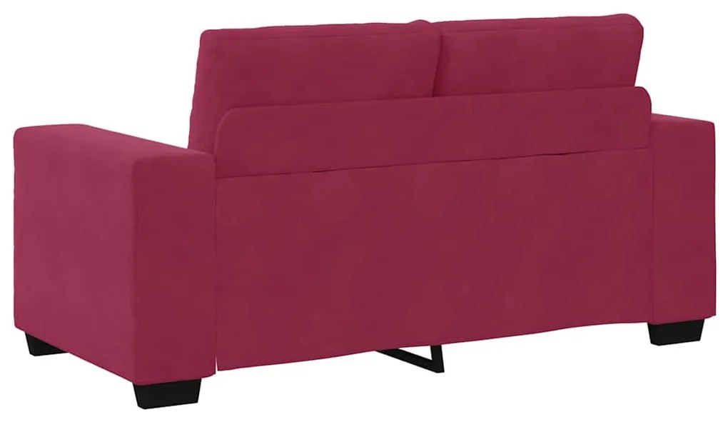 vidaXL Σετ Καναπέ 2 pcs Μπορντό 221 x 78 x 80 εκ Βελούδο