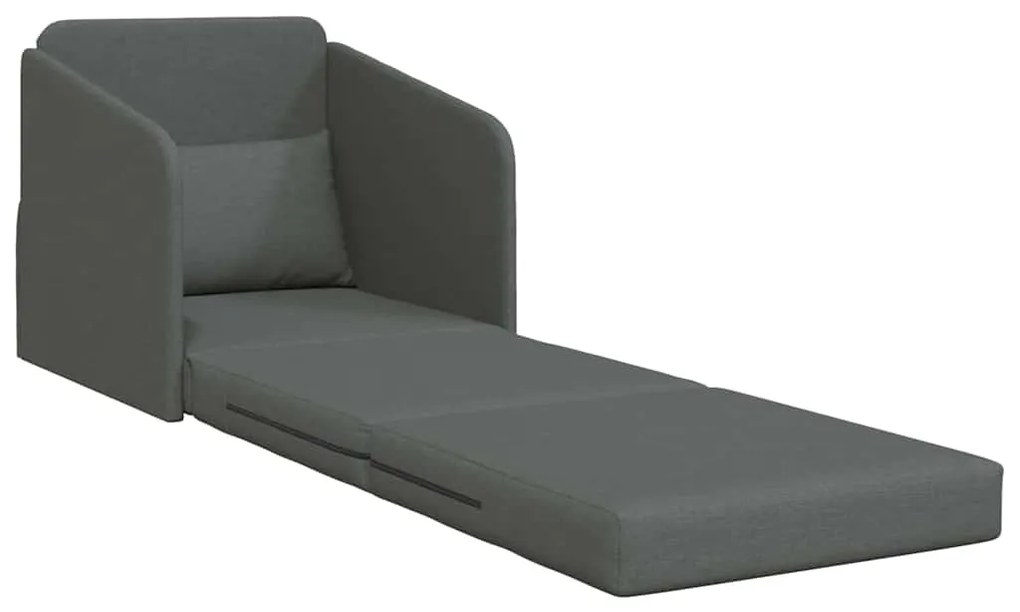 vidaXL Κρεβάτι καναπές Σκούρο γκρι 65 x 80 x 83 εκ. ύφασμα