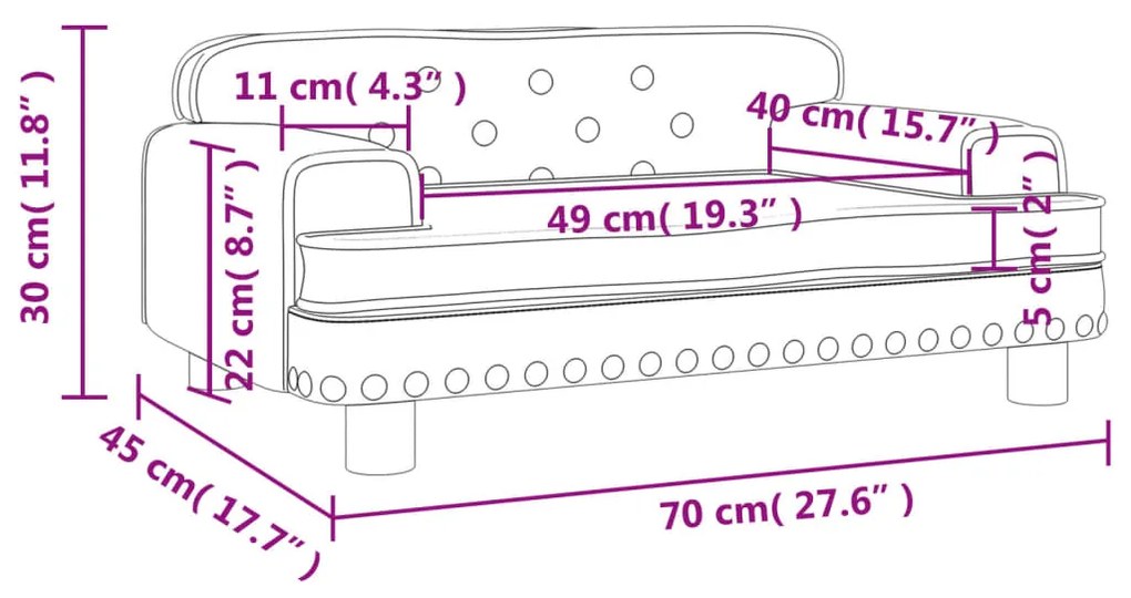 ΚΑΝΑΠΕΣ ΠΑΙΔΙΚΟΣ ΓΚΡΙ 70 X 45 X 30 ΕΚ. ΑΠΟ ΣΥΝΘΕΤΙΚΟ ΔΕΡΜΑ 3196303