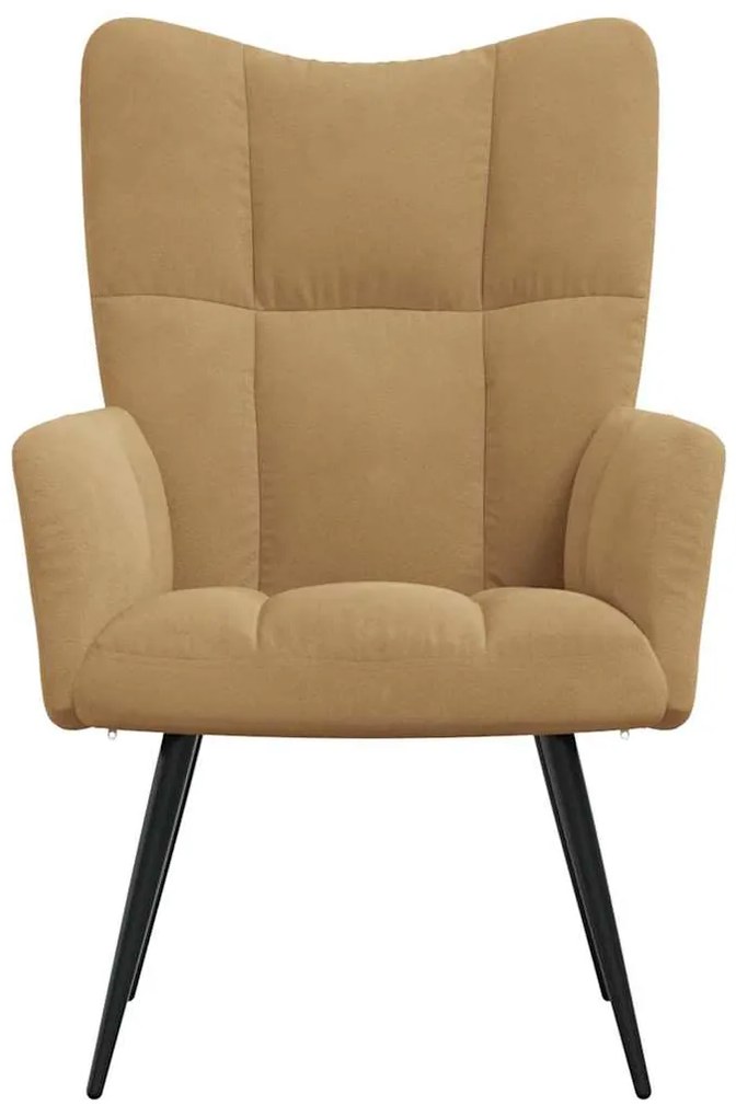 vidaXL Πολυθρόνα Relax Καφέ Βελούδινη