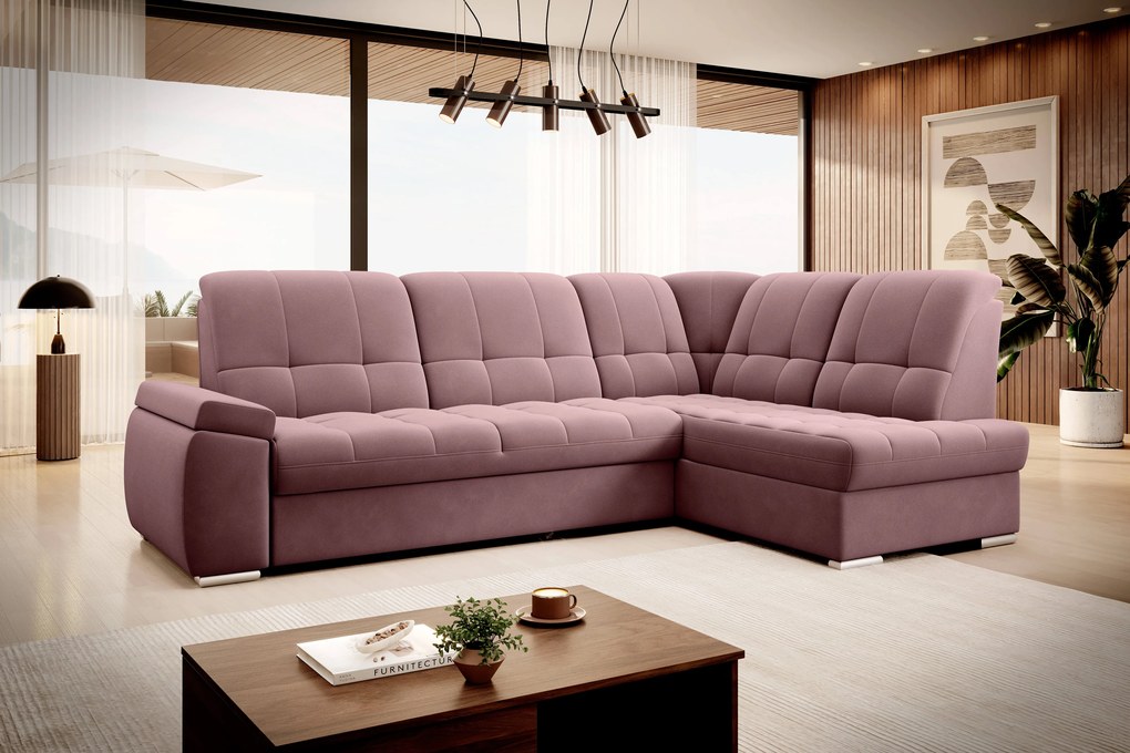 Γωνιακός καναπές Dorro-Ekrou-Αριστερή