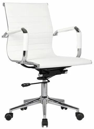 Καρέκλα γραφείου Mesa 303, Άσπρο, 91x55x60cm, 13 kg, Με μπράτσα, Με ρόδες, Μηχανισμός καρέκλας: Κλίση | Epipla1.gr