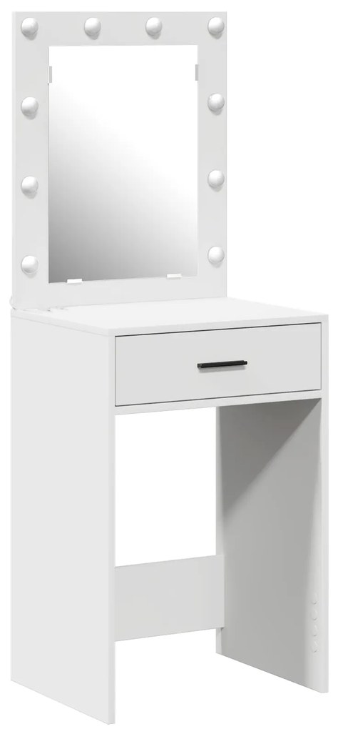 vidaXL Κομοδίνο με συρτάρι Λευκό 50 x 41 x 135 εκ Επεξεργασμένο ξύλο