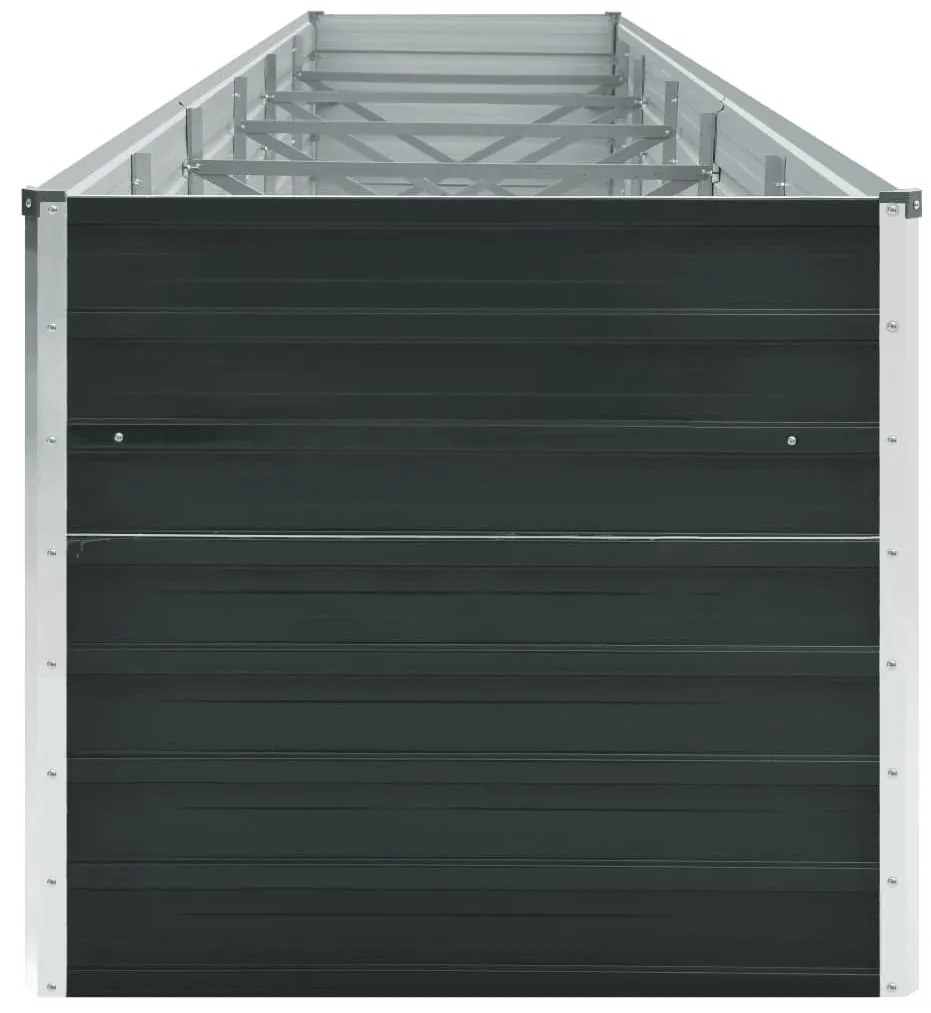 vidaXL Ζαρντινιέρα Υπερυψωμένη Ανθρακί 480x80x77 εκ. Γαλβαν. Χάλυβας