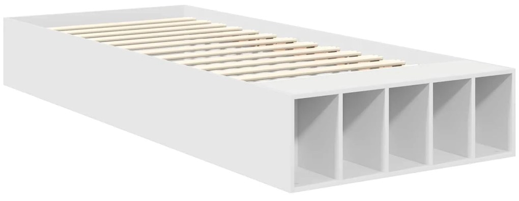 vidaXL Σκελετός Κρεβατιού Λευκό 100 x 200 cm Επεξεργασμένο ξύλο