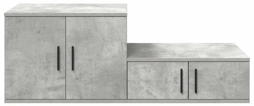 vidaXL Ντουλάπι αποθήκευσης 2 pcs Σκυρόδεμα Γκρι 127 x 41 x 40 εκ